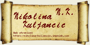 Nikolina Kuljančić vizit kartica